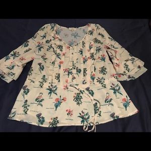 ModCloth Floral Blouse